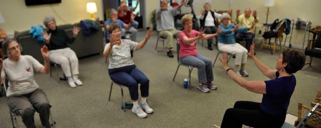 Scene from wellness class