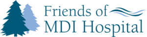 friends of mdi hospital logo with wave