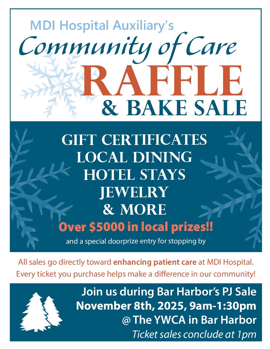 MDI Hospital Auxiliary “Community of Care” Raffle & Bake Sale